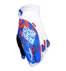 Gants enfant SHOT NEON BLUE / WHITE / NEON ORANGE