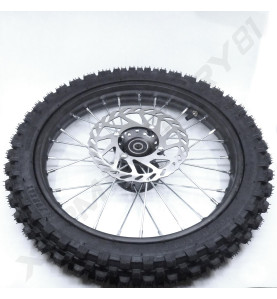 ROUE AVANT COMPLETE MINI SX 1300W JANTE14'+PNEU+CHAMBRE+DISQUE