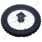 ROUE AVANT 14' 60/100-14 JANTE NOIRE MOYEU NOIR DIRT BIKE ENTRAXE 100MM RLMT D14MM