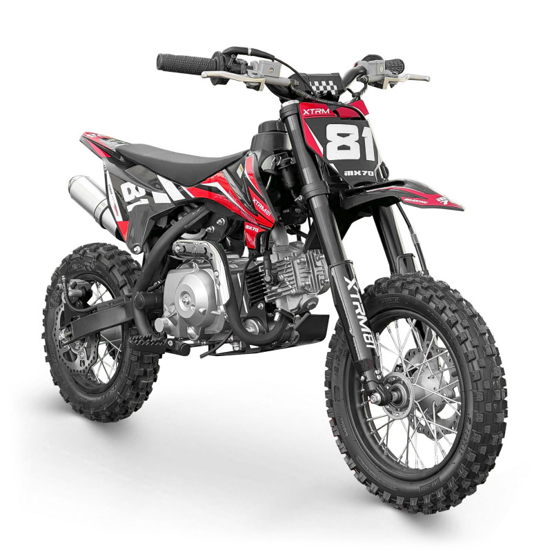 Mini motocross enfant 70cc 12/10 MX70 Rouge