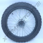 ROUE AVANT 14' 60/100-14 MOYEU GRIS JANTE NOIRE ENTRAXE 100MM RLMT D14MM DIRT BIKE