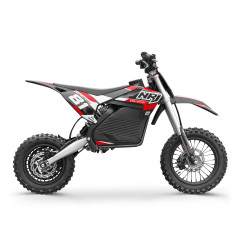 Dirtbike électrique pour enfant NRJ 1000W 12/10 Rouge