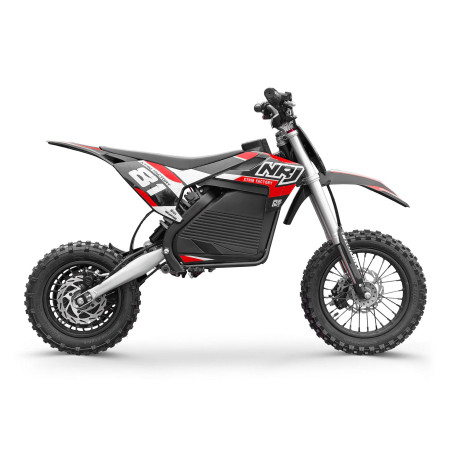 Dirtbike électrique pour enfant NRJ 1000W 12/10 Rouge