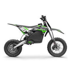 Dirtbike électrique enfant NRJ 1000W 12/10 Vert