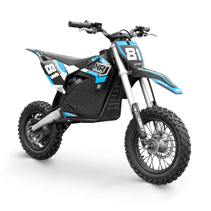 Moto enfant électrique lithium NRJ 1000W 12/10 Bleu