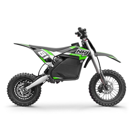 Dirtbike électrique enfant NRJ 1000W 12/10 Vert