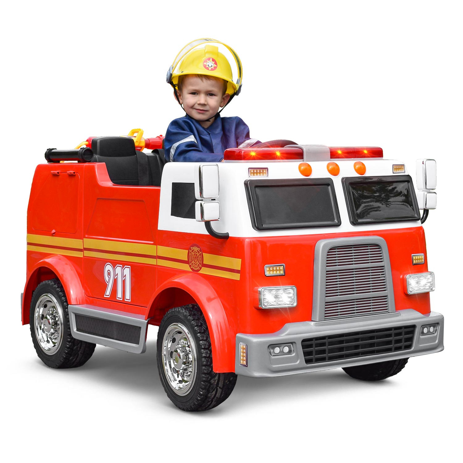Mini Camion Pompier Us Avec Pistolet A Eau Et Pneu Souple Euroimportmoto Dirt Bike Quad Enfants