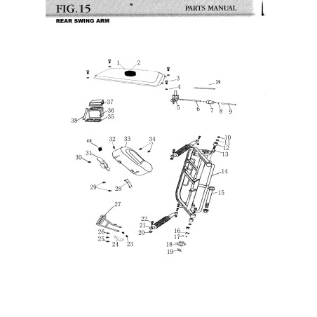 Pièces détachées - BUGGY 160CC - Berceau arrière