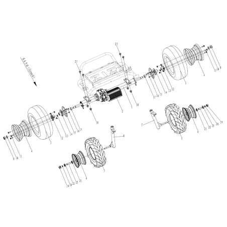 Pièces détachées - BUGGY PANTHER ELEC 2000W - MOTEUR / TRAINS ROULANTS