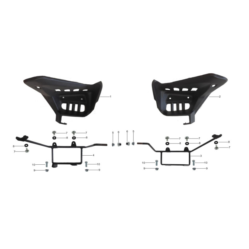 Pièces détachées - QUAD KAYO A200 - Protège jambes partie 1