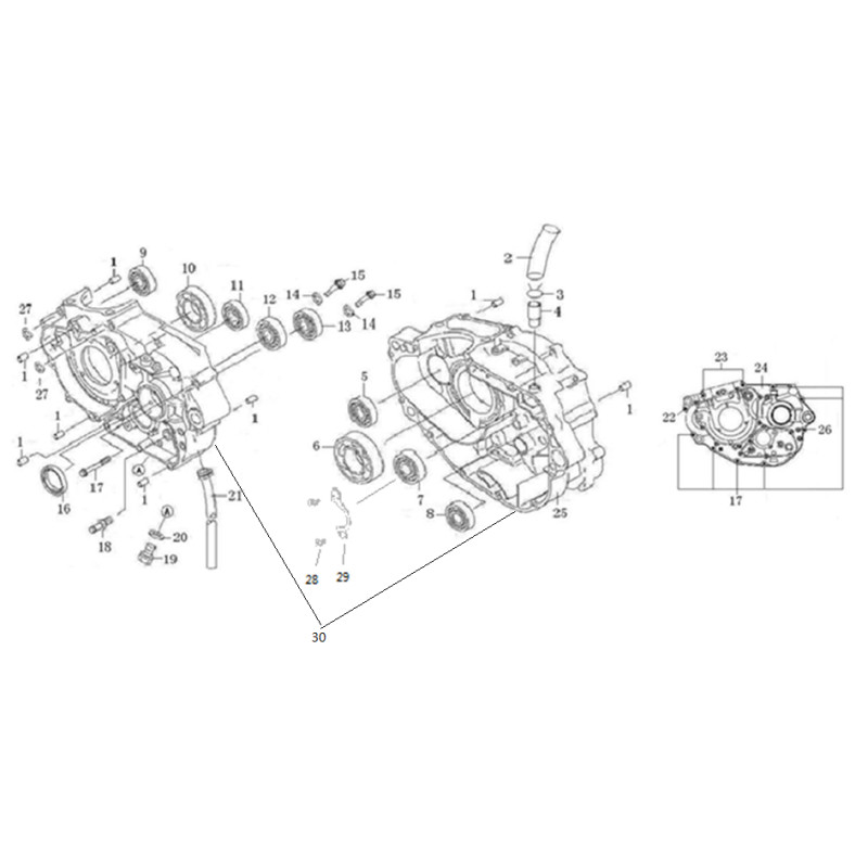 Pièces détachées - QUAD KAYO A300 - CARTERS MOTEUR