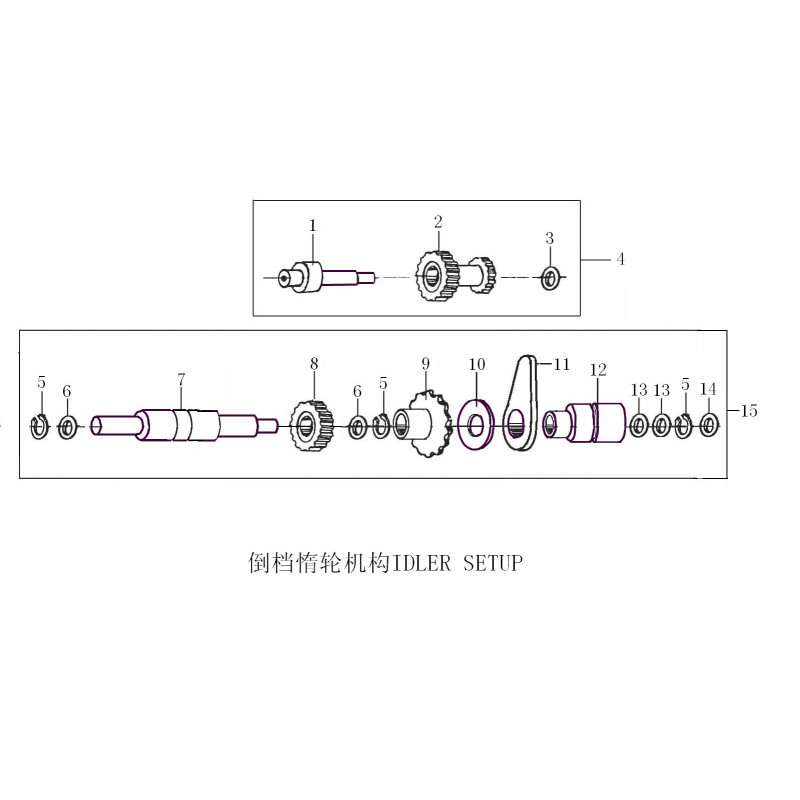 Pièces détachées - QUAD KAYO A200 - Arbre de transmission partie 2