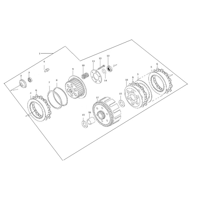 Pièces détachées - QUAD KAYO A300 - EMBRAYAGE