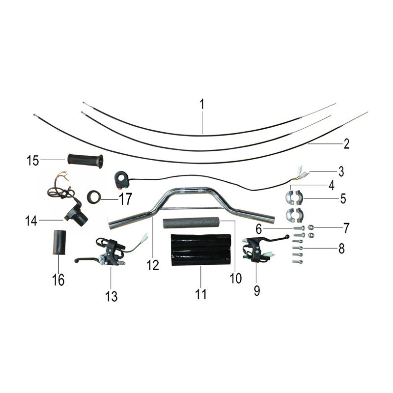 Pièces détachées - POCKET QUAD MINI BAZOU 1000W 2024 - GUIDON