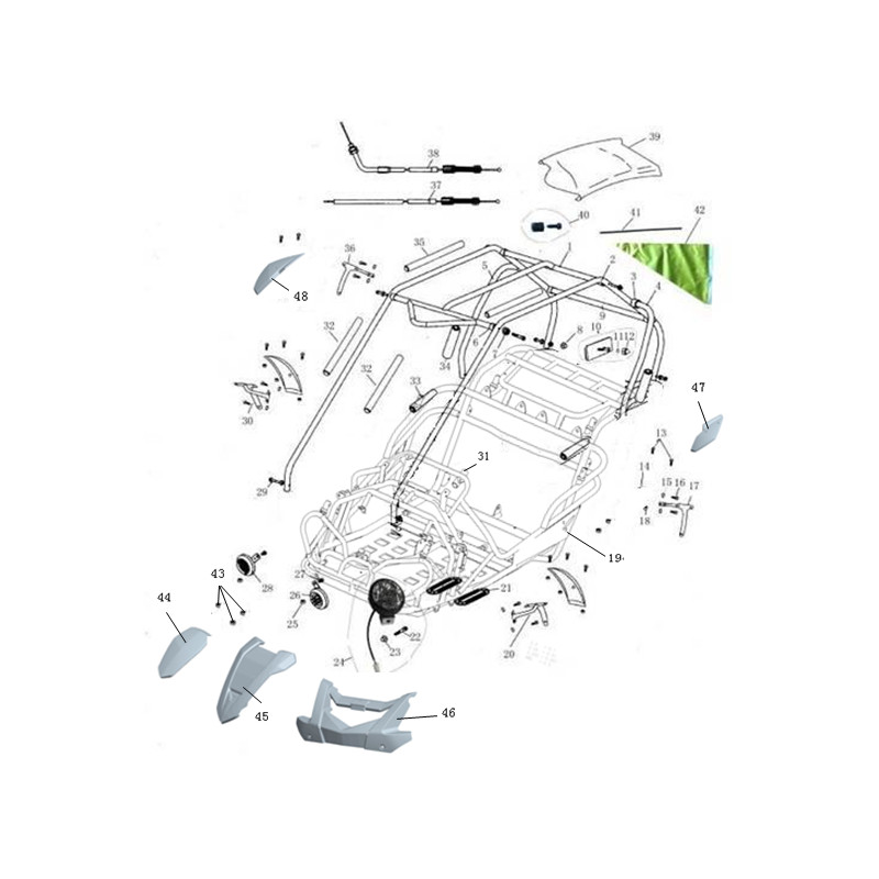 Pièces détachées - BUGGY 212CC BLAZER - Chassis et carénage