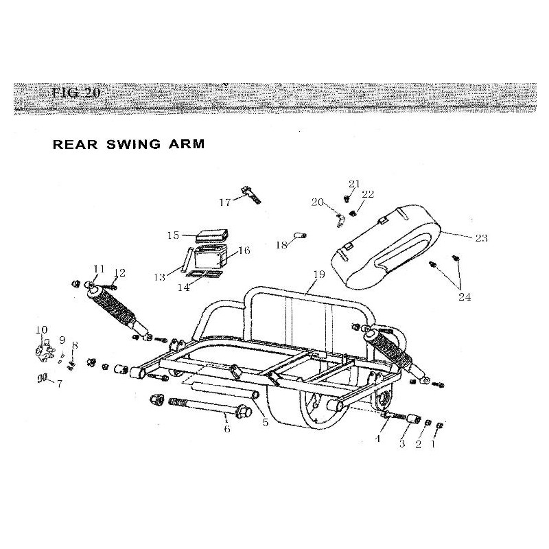 Pièces détachées - BUGGY 212CC BLAZER - Berceau arrièe