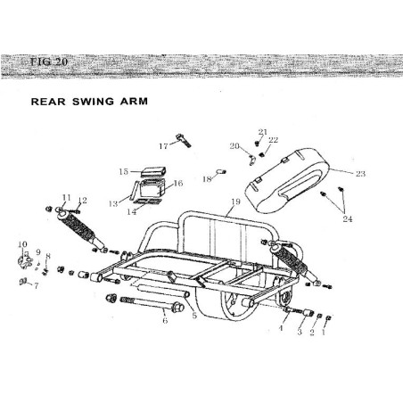 Pièces détachées - BUGGY 212CC BLAZER - Berceau arrièe