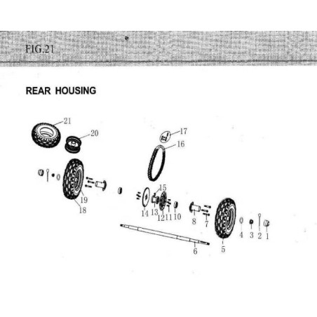 Pièces détachées - BUGGY 212CC BLAZER - Train arrière